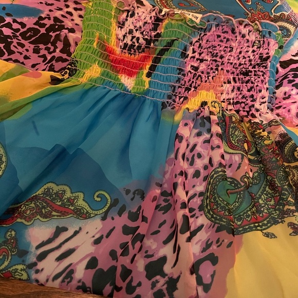 Gorgeous strapless or halter les tout petits sz.10 sheer overlay dress high low - Picture 6 of 6